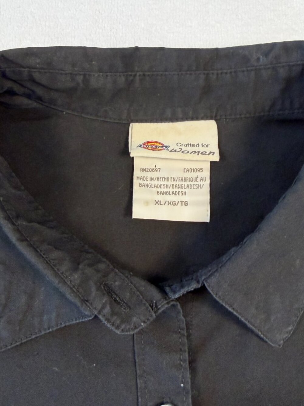 Dickies Black Work Shirt Short Sleeve Button Up Oversized Boxy Fit Minimalist - Picture 4 of 6